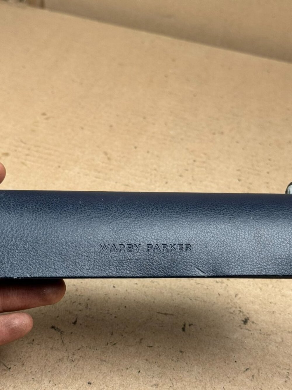 Warby Parker Blue Hard Eyeglass Case Unisex Adult Optical Sunglasses Holder